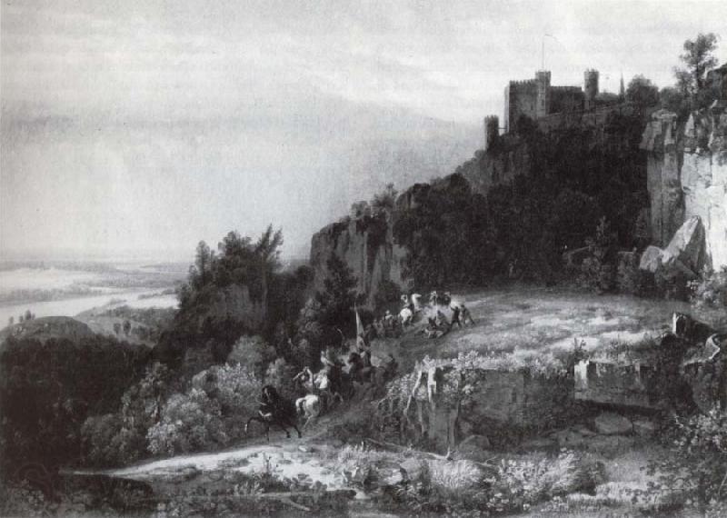 Worthington Whittredge Kampf vor der Burg Spain oil painting art